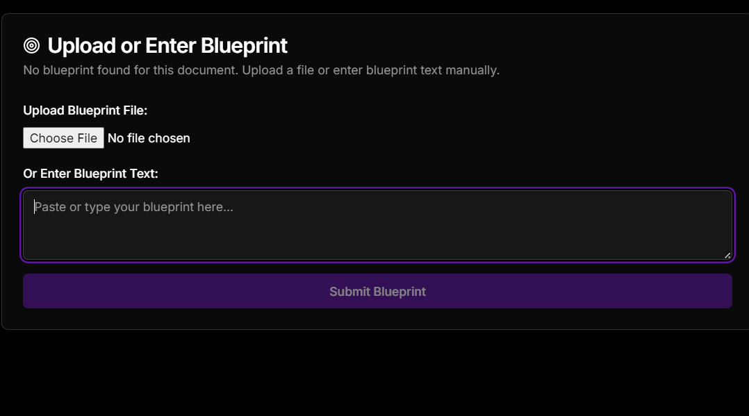 Blueprint + MQP-Based Revision - Document Analysis Interface